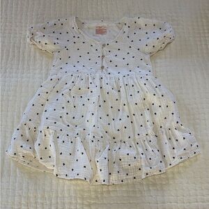 Cat & Jack White Dress with Black Dots